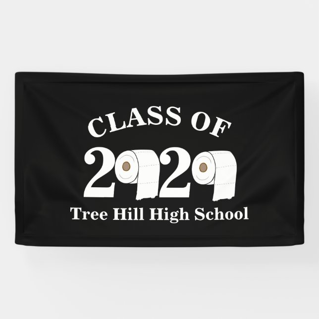 Toilettenpapier-Rollkurs 2020 lustiger Abschluss Banner (Horizontal)