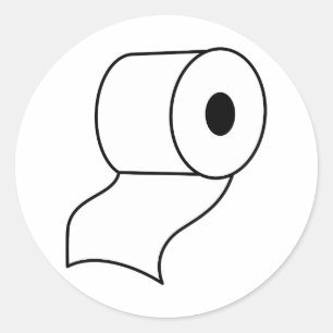 Toilettenpapier Runder Aufkleber