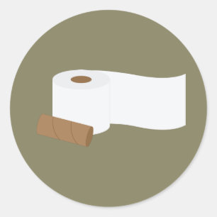 Toilettenpapier Runder Aufkleber