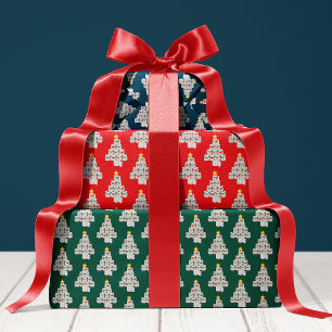 Toilettenpapier-Weihnachtsbaum Lustiger Feiertag Geschenkpapier Set