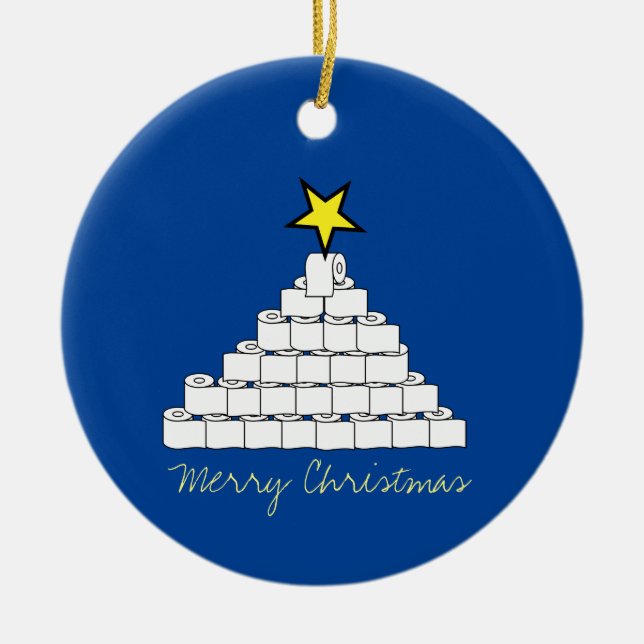 Toilettenpapier Weihnachtsbaum Ornament (Vorne)
