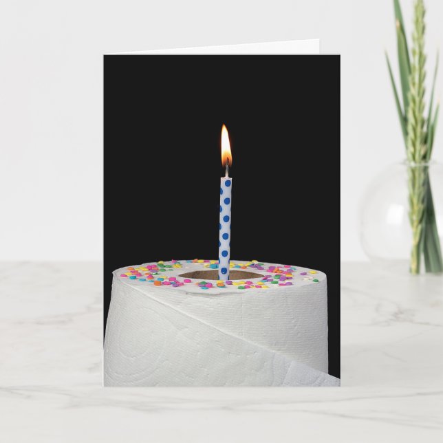 Toilettenpapier zum Geburtstag Karte (Vorderseite)