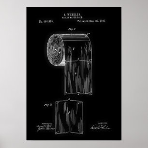 Toilettenpapierrollen-Patent Poster