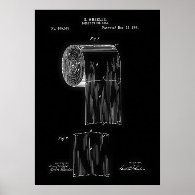 Toilettenpapierrollen-Patent Poster (Vorne)