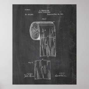 Toilettenpapierrollen-Patent Poster