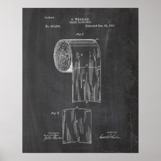 Toilettenpapierrollen-Patent Poster