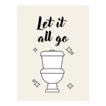 Toilettenregeln Minimalistische Schwarz-Weiß-Wandk