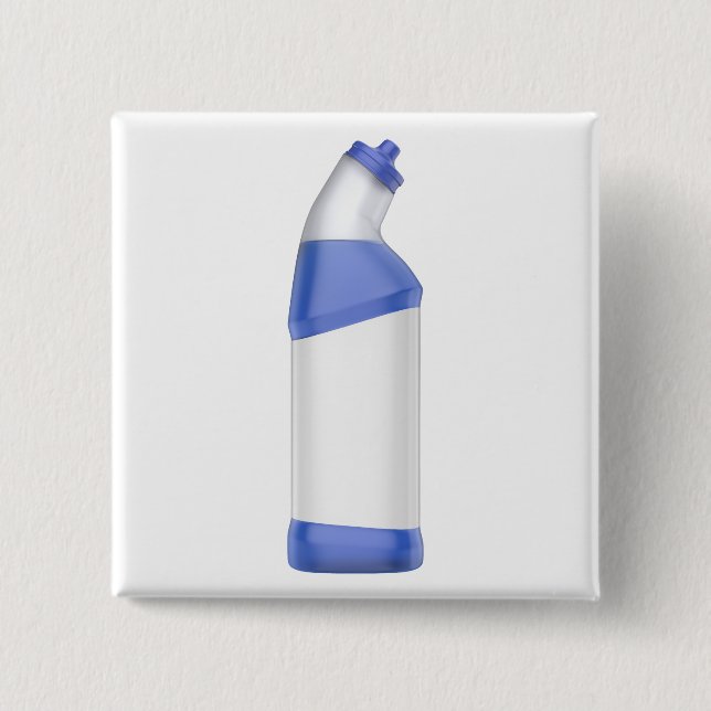 Toilettenreinigungsflasche mit leerem Etikett Button (Vorderseite)
