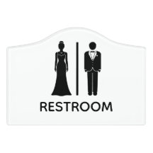 Toilettenschild Fancy Abendgarderobe Badezimmersch