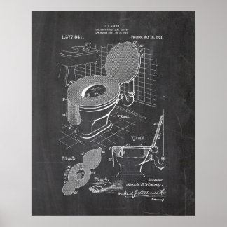 Toilettensitz Patent Poster