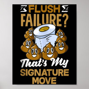 Toilettenverstopfung Chamon Lustiger Badezimmer Hu Poster