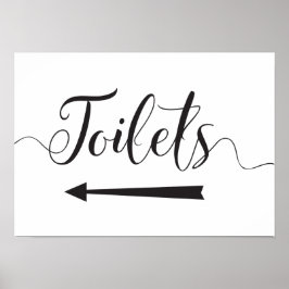 Toilettenwege Unterschrift für Hochzeiten Verlasse Poster