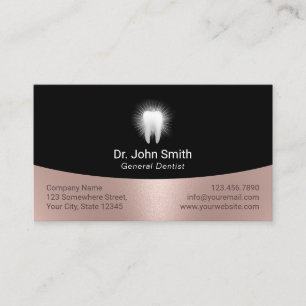 Toit brillante Noir & Rose Gold Dental Rendez-vous