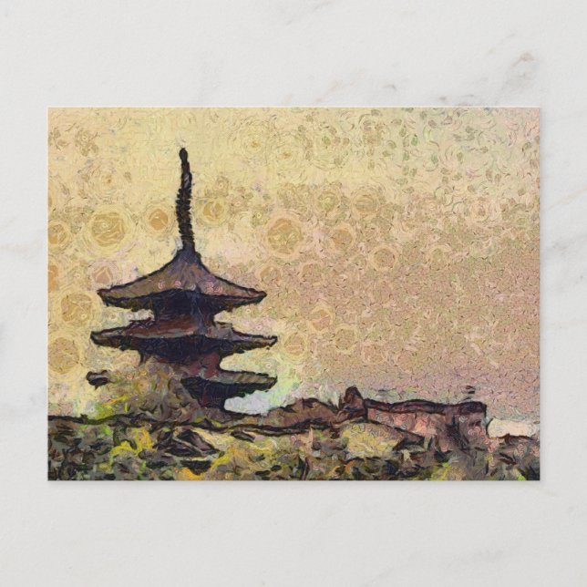 Toji Tower Art Postkarte (Vorderseite)