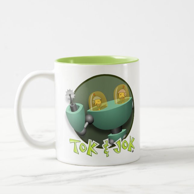 TokBOT & JokBOT-Tasse Zweifarbige Tasse (Links)