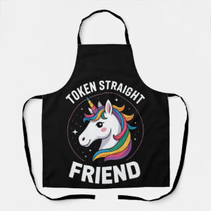 Token gerader Freund Einhorn Schwul LGBTQ Stolz Ve Schürze