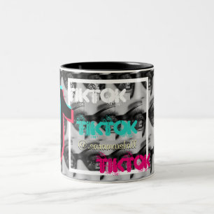 TokensTok TikTok Zwei-Tone-Kaffee-Tasse Zweifarbige Tasse