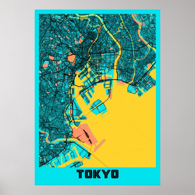 Tokio - Japan Gloria City Map Poster (Vorne)