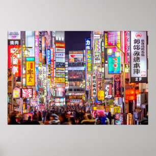 TOKIO, JAPAN - MÄRZ 14, 2014: Zeichen mit dichtem  Poster