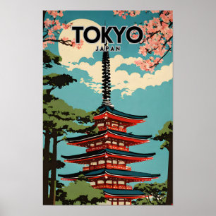 Tokio Japan Nostalgisch Retro Art Poster
