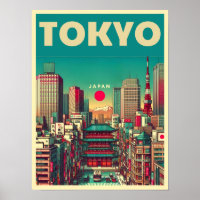 Tokio Japan Reise Vintage Geschenke