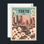 Tokio Japan Reise Vintage Geschenke Postkarte<br><div class="desc">"Tokio" "Japan" "Japanische Kultur" "Kirschblüten" "Fuji" "Sumo Wrestling" "Harajuku fashion" "Shibuya cross" "Tokyo skyline" "Ramen"</div>