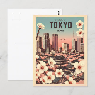 Tokio Japan Reise Vintage Geschenke Postkarte