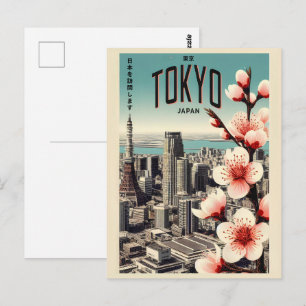Tokio Japan Reise Vintage-Geschenke Postkarte