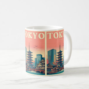 Tokio Japan Reise Vintage Magnetkarte Geschenke  Kaffeetasse