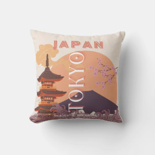Tokio Japan Reisen Kunst, Kultur und Kultur Kissen