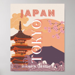 Tokio Japan Reisen Kunst, Kultur und Kultur Poster