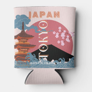 Tokio Japan Reisen Kunst, Retro Art Reisen Dosenkühler