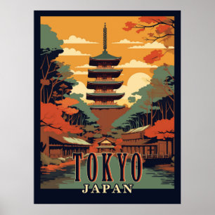 Tokio, Japan Reiseplakat Poster