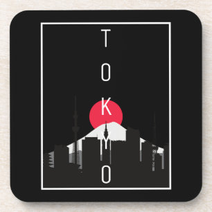 Tokio Japan Skyline Mount Fuji Getränkeuntersetzer
