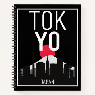 Tokio Japan Skyline Mount Fuji Notizbuch