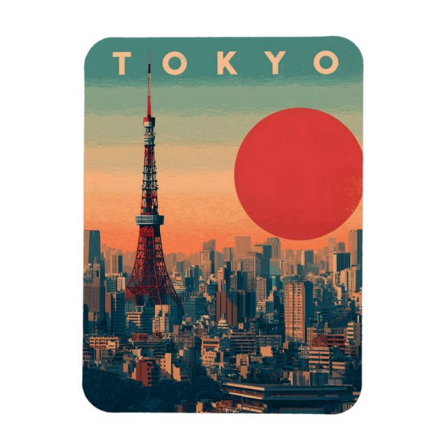 Tokio Japan vintage Magnet (Vertikal)