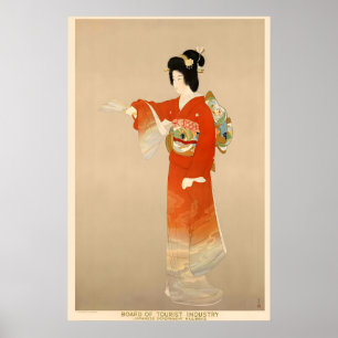 Tokio Japan Vintage Reiseplakat - GerahmtUngerahmt Poster