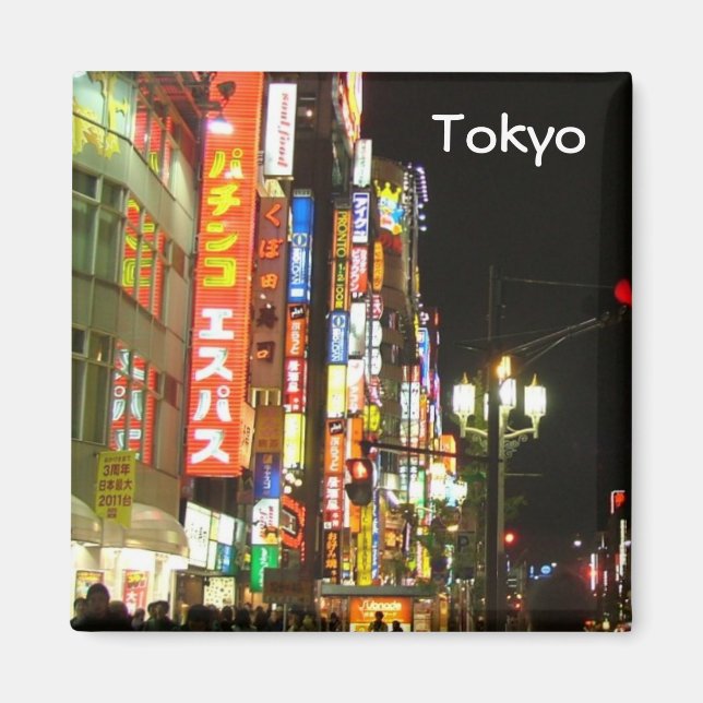 Tokio nach Nacht Magnet (Vorne)