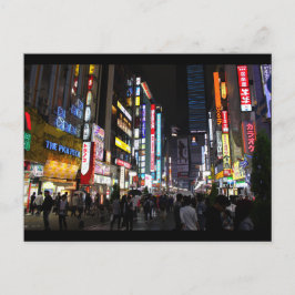 Tokio neons Shinjuku bei Nacht Postkarte