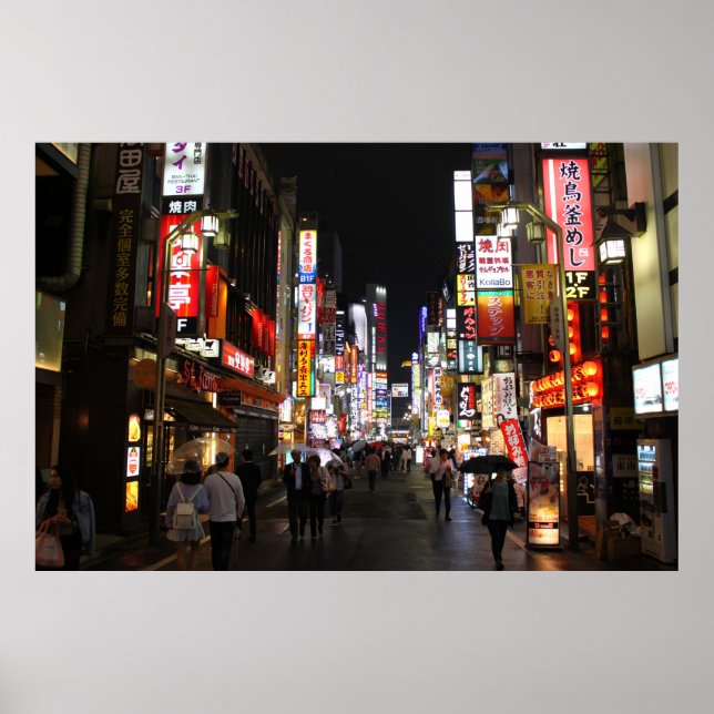 Tokio neont nachts poster (Vorne)