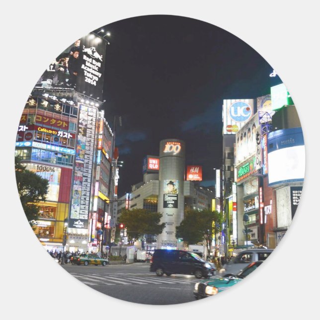 Tokio Runder Aufkleber (Vorderseite)