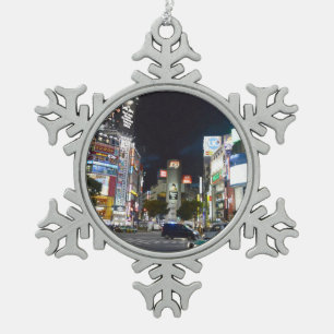 Tokio Schneeflocken Zinn-Ornament