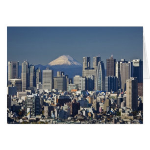 Tokio, Skyline des Bezirks Shinjuku, Berg Fuji,