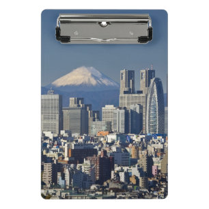 Tokio, Skyline des Bezirks Shinjuku, Berg Fuji Mini Klemmbrett