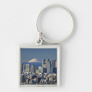 Tokio, Skyline des Bezirks Shinjuku, Berg Fuji, Schlüsselanhänger