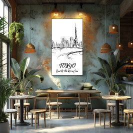 Tokio: Tierra del Sol Naciente - Arte Lineal Poster