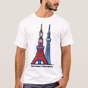 Tokio-Turm & Tokio Skytree T-Shirt