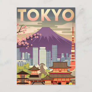Tokio Vintag Postkarte
