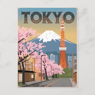 Tokio Vintag Postkarte