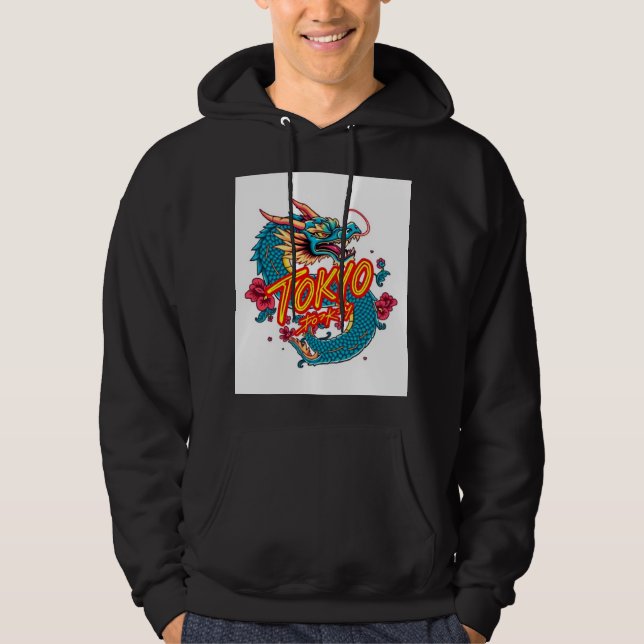 Tokioter Drache Hoodie (Vorderseite)